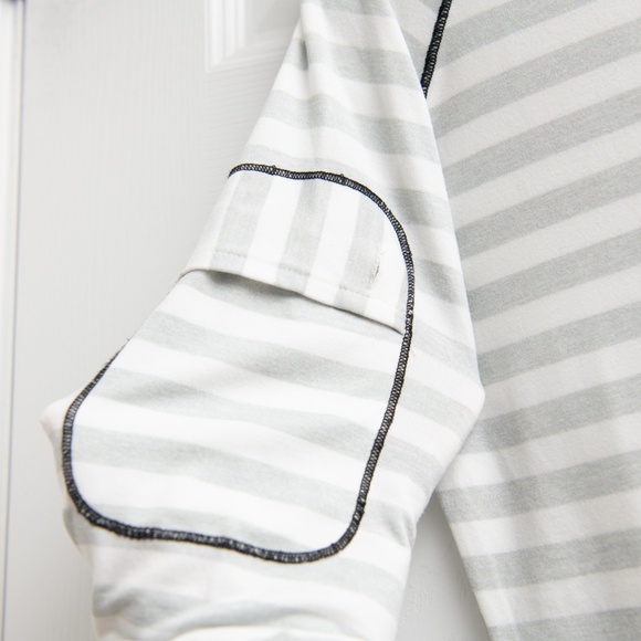 Foot Joy FJ Ladies Pullover Hoodie Gray and White Striped Size XS - SO SOFT! - Picture 4 of 6